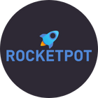 rocketpot round grey logo