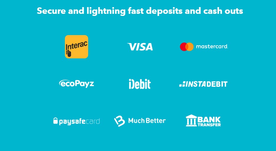 payment methods at lucky days canada