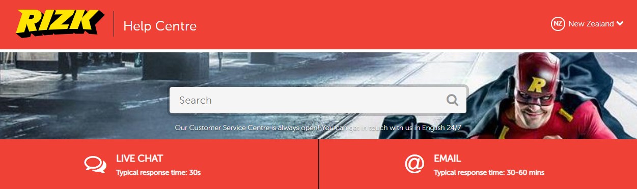Rizk Casino NZ Help Center